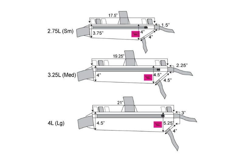 Swift Industries：Hold Fast Frame Bagサイズ